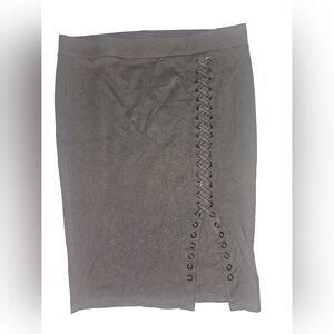 Torrid Black Lace-Up Pencil Skirt